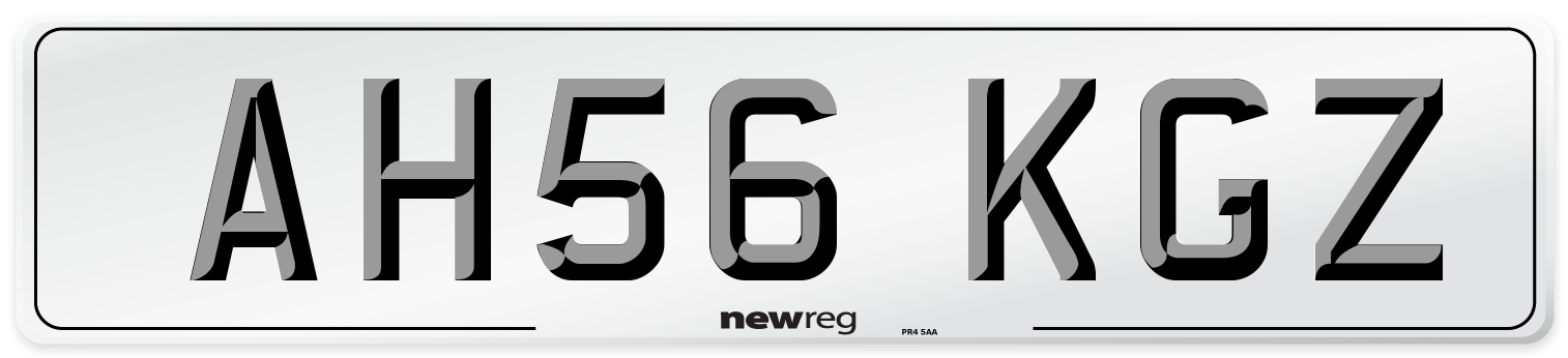 AH56 KGZ Number Plate from New Reg